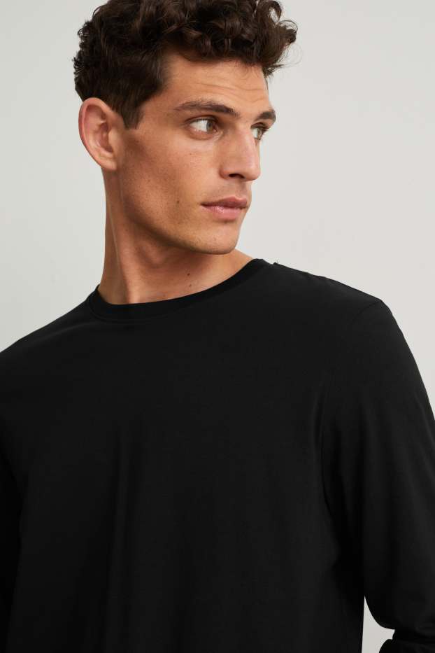 Heren - Longsleeve - zwart