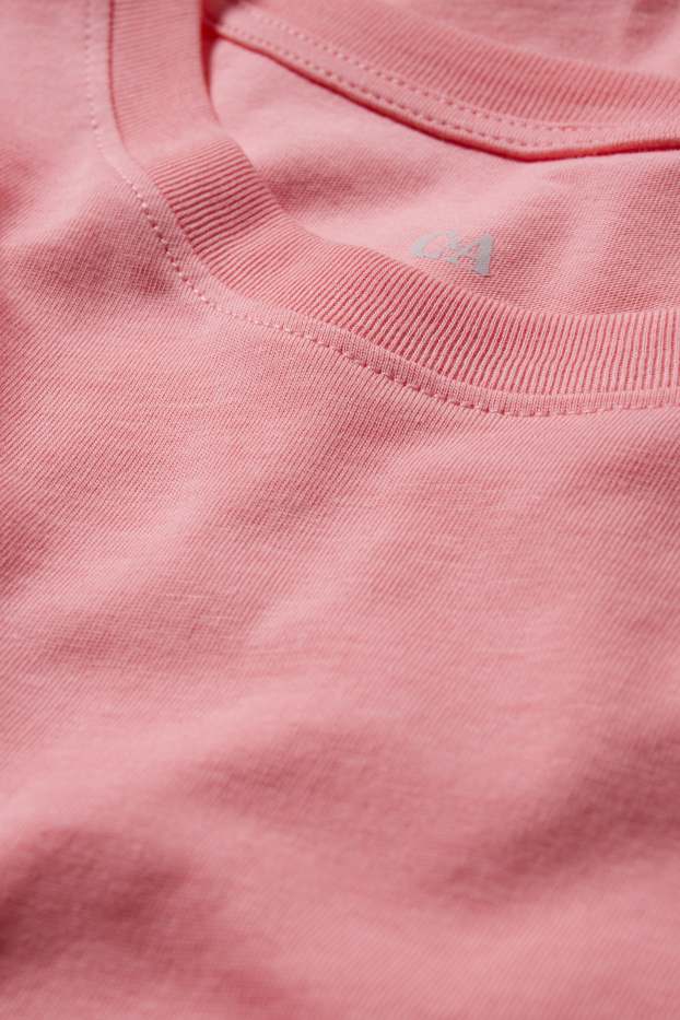 Dames - Basic T-shirt - fuchsiarood