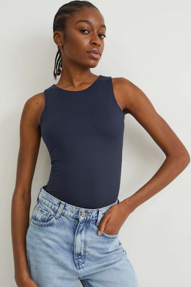 Femmes - Body basique - bleu foncé