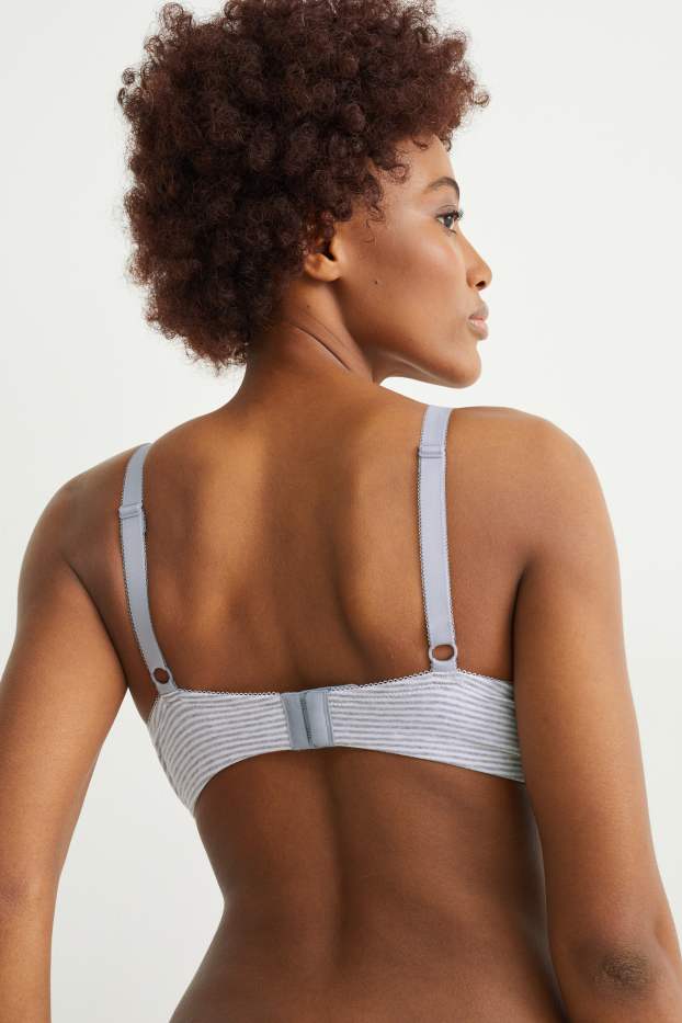 Donna - Confezione da 2 - reggiseno senza ferretti - imbottito - grigio chiaro