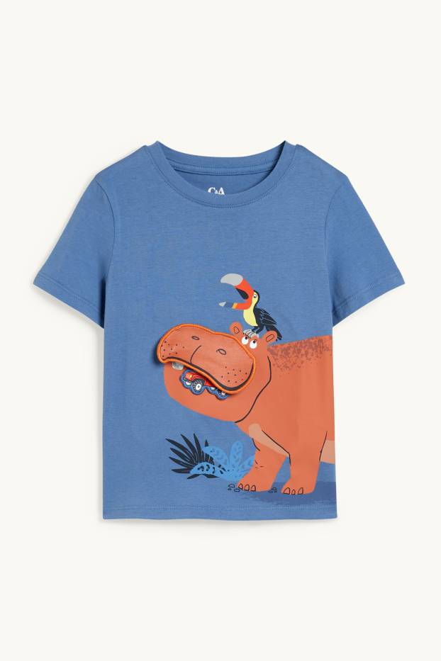 Kinder Jungen - Kurzarmshirt - blau