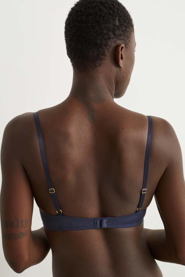 Donna - Confezione da 2 - reggiseno senza ferretti - imbottito - LYCRA® - blu scuro