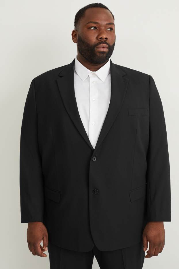 Hommes - Veste de costume - regular fit - Flex - stretch - LYCRA® - noir