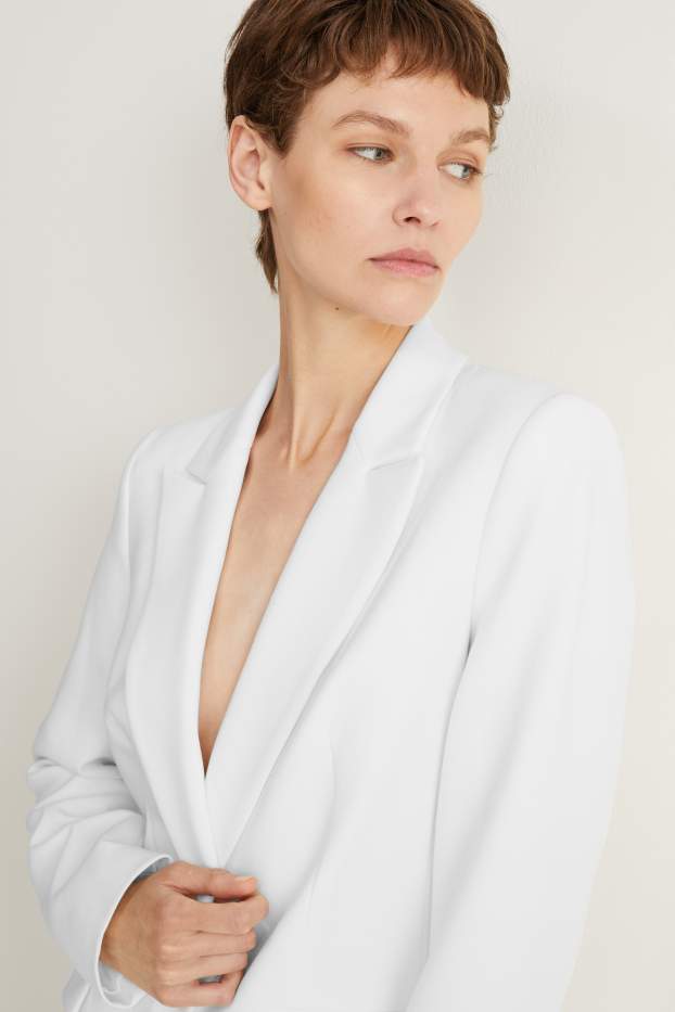 Women - Business blazer - regular fit - white