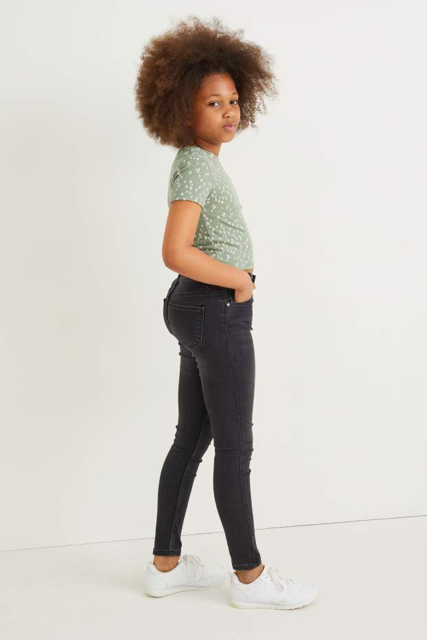 Bambine - Super skinny jeans - jeans grigio scuro