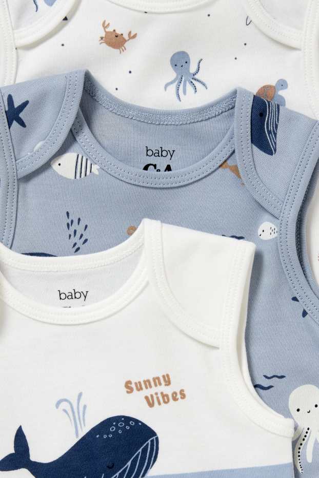 Baby Jungen - Multipack 3er - Baby-Body - hellblau
