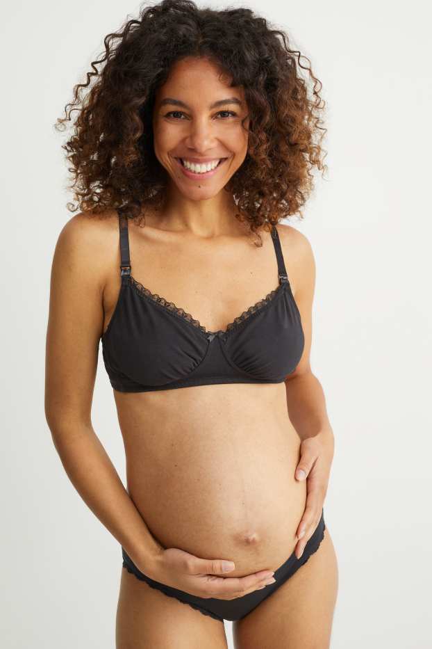 Femmes - Lot de 2 - soutiens-gorges d’allaitement - noir