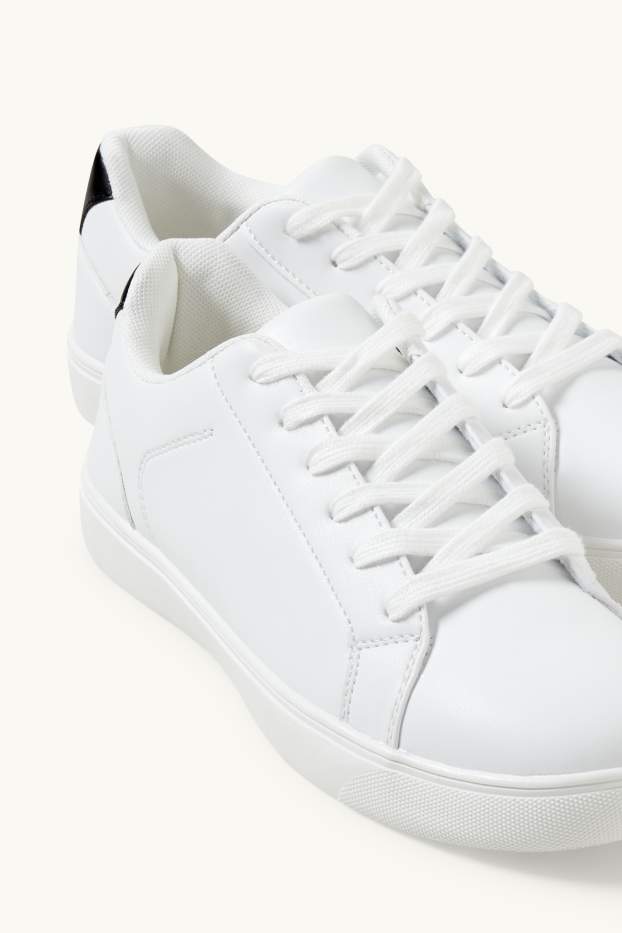 Damen - Sneaker - Lederimitat - weiß