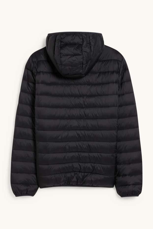Hommes - Doudoune à capuche - noir
