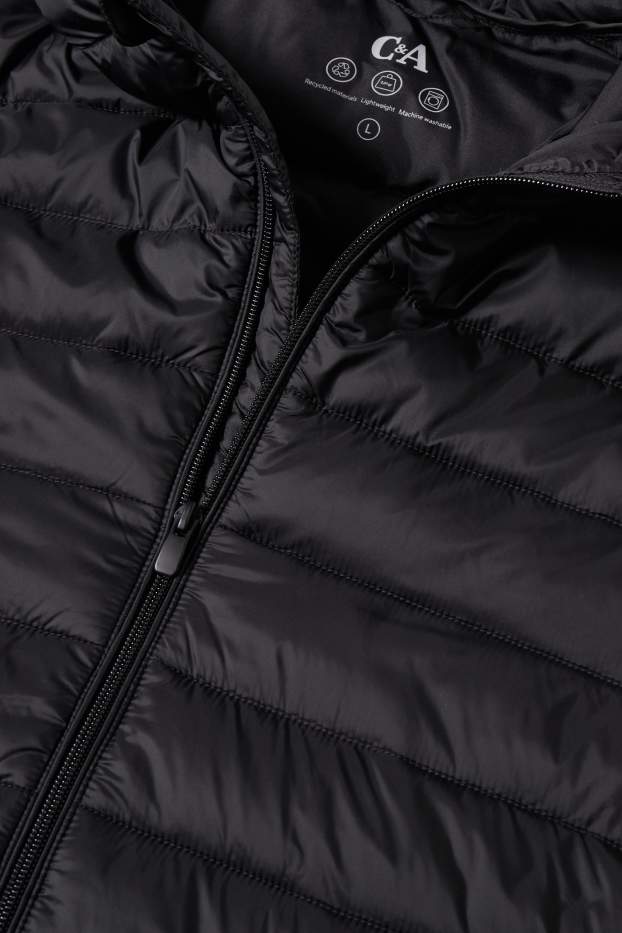 Hommes - Doudoune à capuche - noir