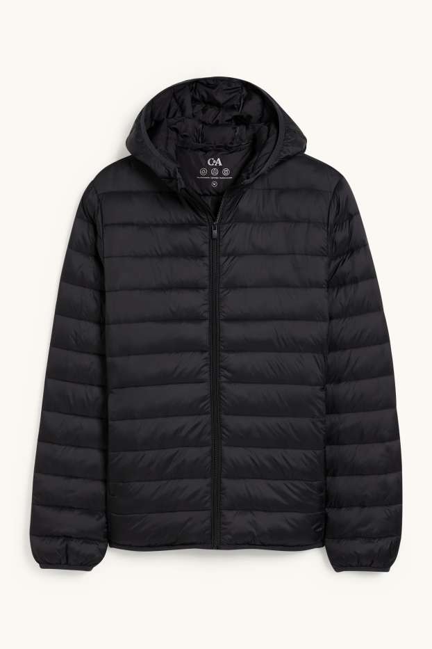 Hommes - Doudoune à capuche - noir