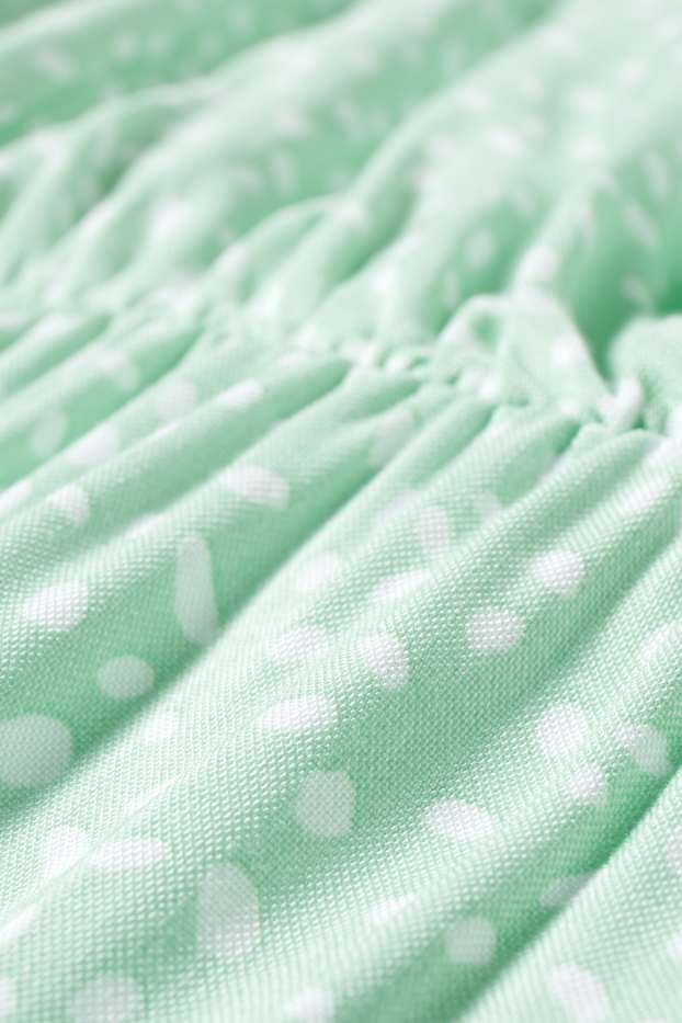 Women - Wrap dress - polka dot - light green