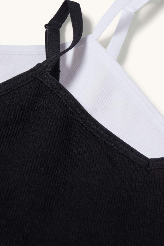 Kinder Mädchen - Multipack 2er - Bustier - schwarz