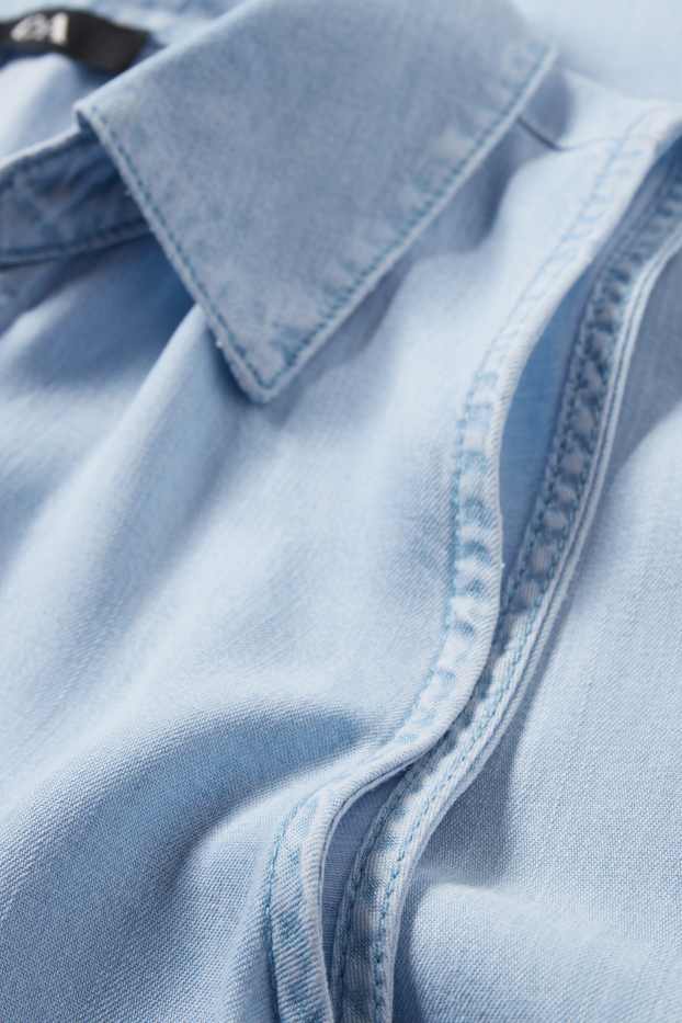 Femei - Rochie din lyocell - albastru deschis
