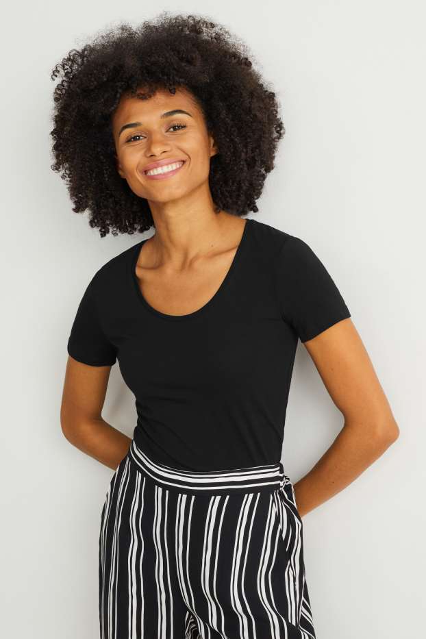 Femmes - T-shirt - noir
