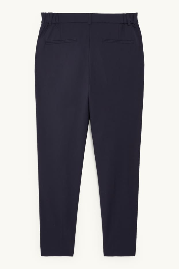 Dona - Pantalons formals - mid waist - slim fit - Mix & Match - blau fosc