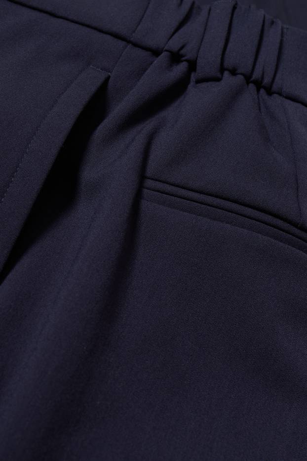 Dona - Pantalons formals - mid waist - slim fit - Mix & Match - blau fosc