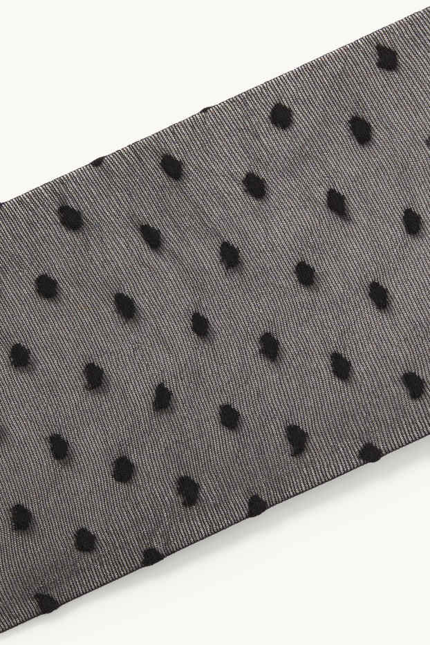 Donna - Collant fini - LYCRA® - 20 DEN - a pois - nero