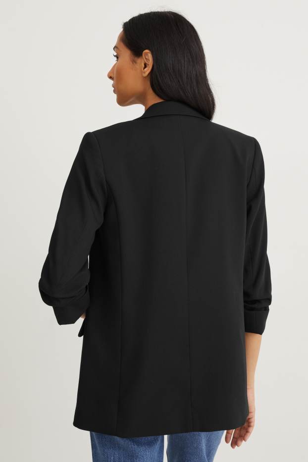 Women - Blazer - relaxed fit - black