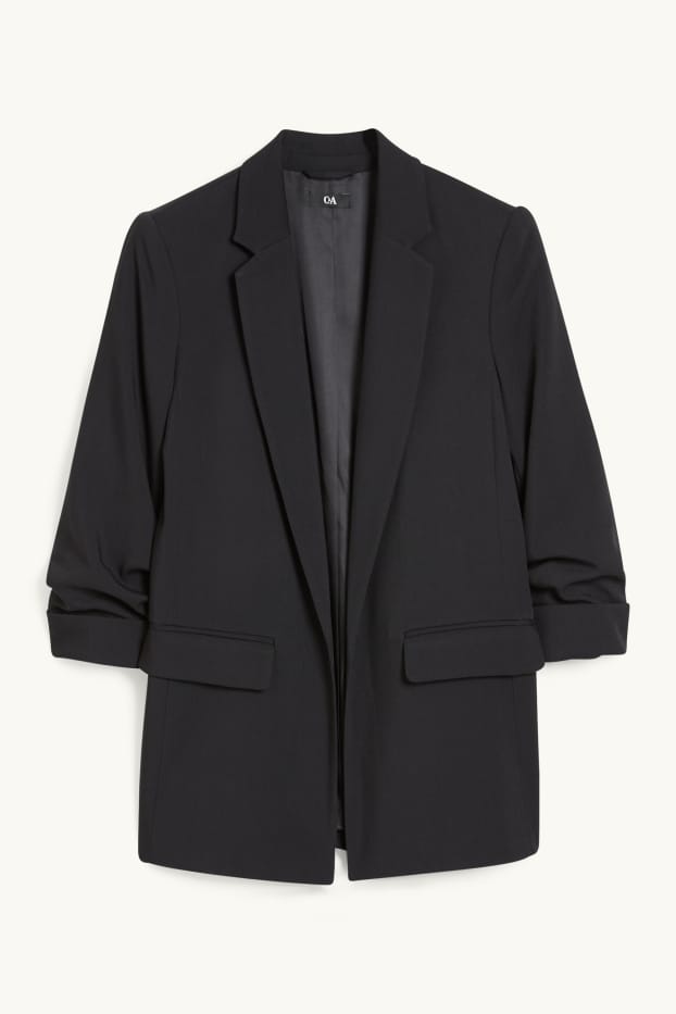 Women - Blazer - relaxed fit - black
