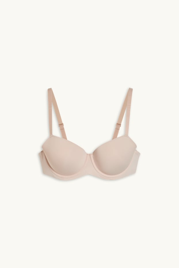 Damen - BH mit Bügel - DEMI - wattiert - hellbeige