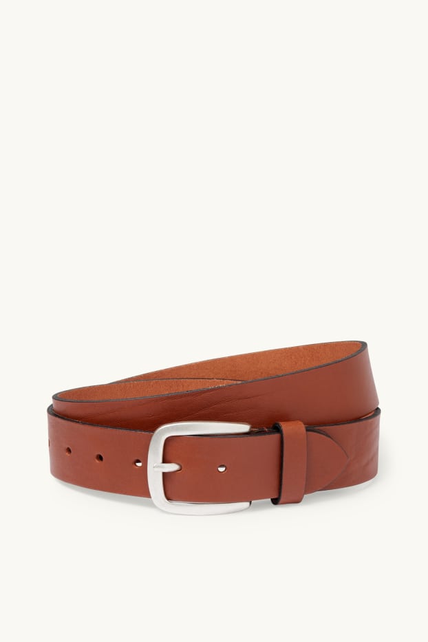 Hommes - Ceinture en cuir - marron