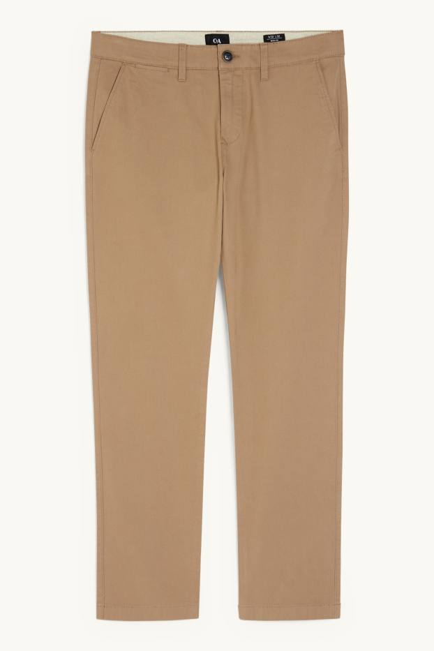 Uomo - Pantaloni chino - regular fit - marrone chiaro