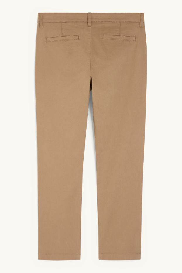 Uomo - Pantaloni chino - regular fit - marrone chiaro