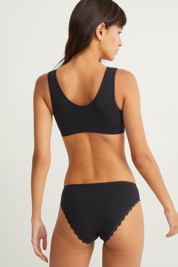 Damen - Bustier - seamless - schwarz