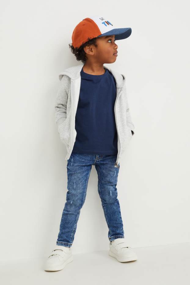 Kinderen: jongens - Super skinny jeans - jog denim - jeansblauw