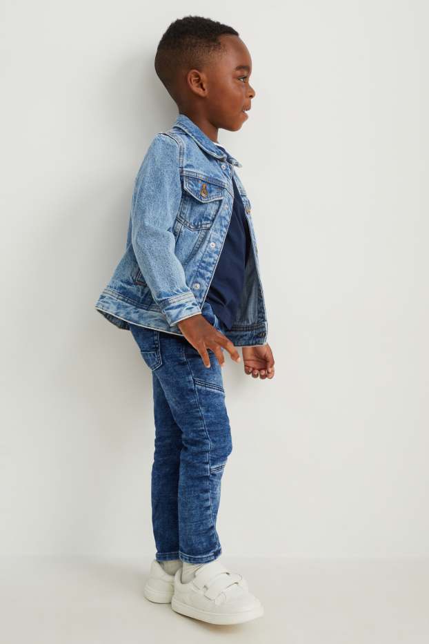 Děti - chlapci - Curved jeans - jog denim - džíny - modrošedé