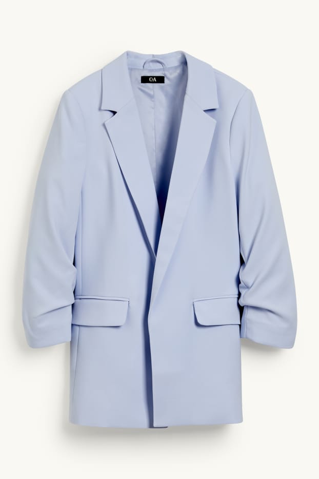 Women - Blazer - relaxed fit - light blue