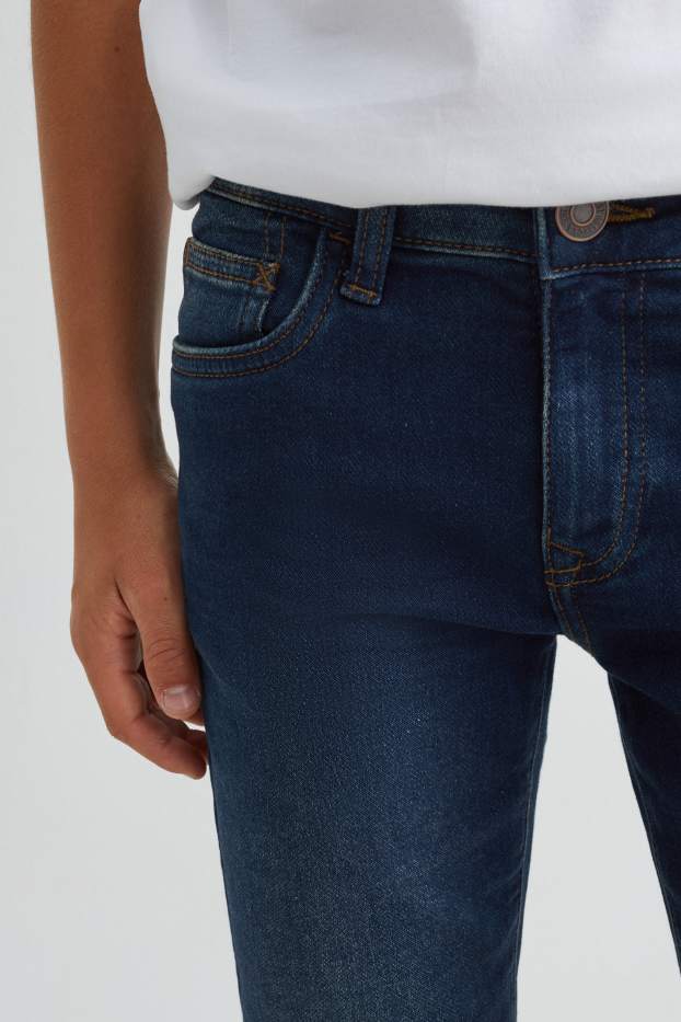 Kinderen: jongens - Skinny jeans - jog denim - jeansdonkerblauw