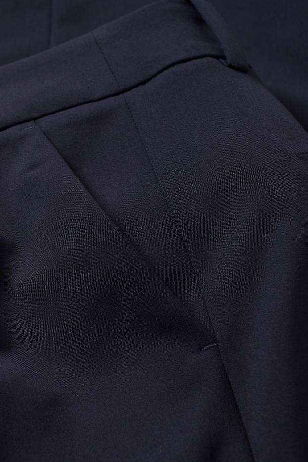 Femmes - Pantalon de bureau - high waist - wide leg - Mix & Match - bleu foncé