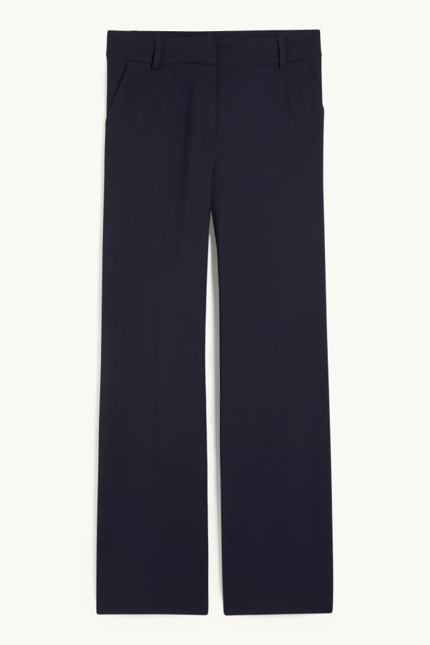 Femmes - Pantalon de bureau - high waist - wide leg - Mix & Match - bleu foncé