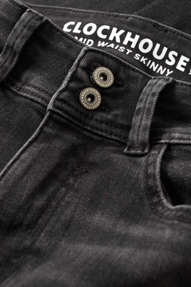 Femmes - CLOCKHOUSE - skinny jean - mid waist - LYCRA® - jean gris foncé