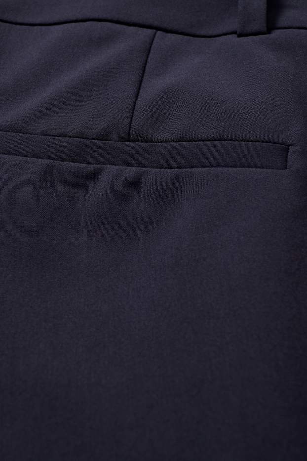 Femmes - Pantalon de bureau - mid-waist - coupe droite - Mix & Match - bleu foncé