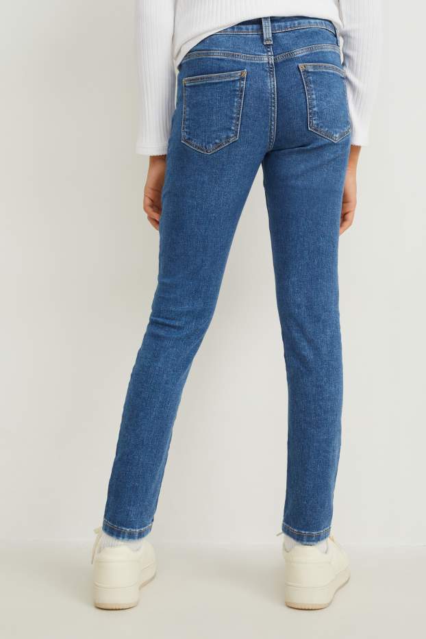 Children Girls - Skinny jeans - LYCRA® - blue denim