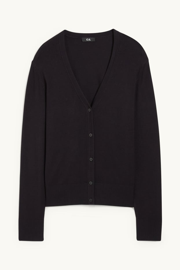 Dona - Jaqueta de punt bàsica - negre