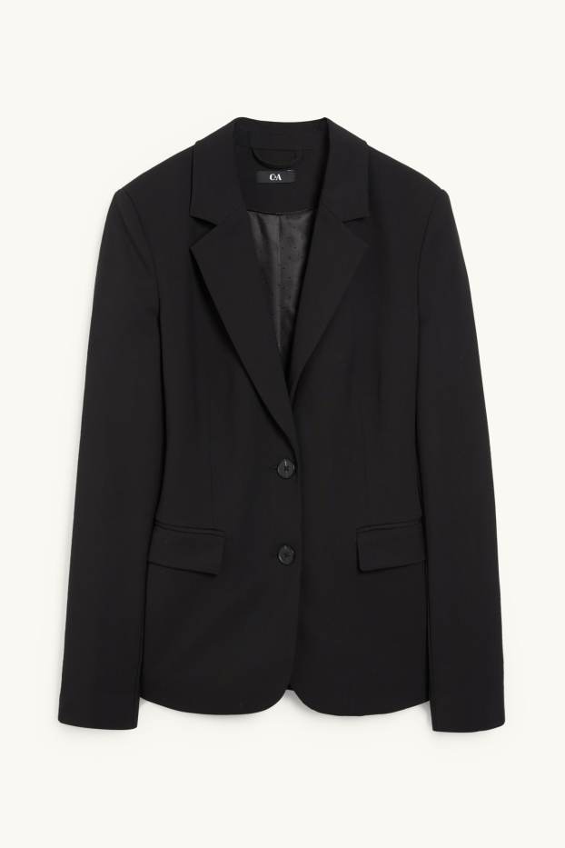 Femmes - Blazer de bureau - regular fit - Mix & Match - noir