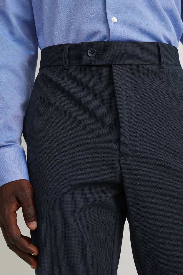 Heren - Broek uit het combi-systeem - regular fit - Flex - Stretch - Mix & Match - donkerblauw