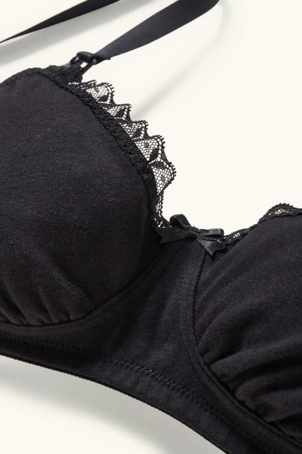 Femmes - Lot de 2 - soutiens-gorges d’allaitement - noir