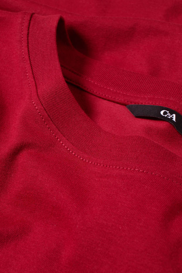 Heren - T-shirt - rood