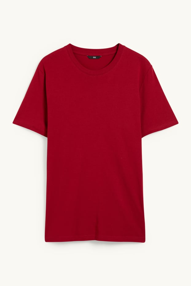Heren - T-shirt - rood