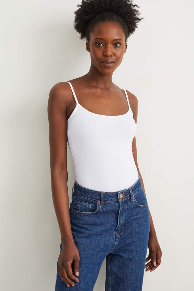 Women - Multipack of 2 - basic top - white / white