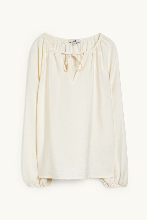 Damen - Bluse - cremeweiß