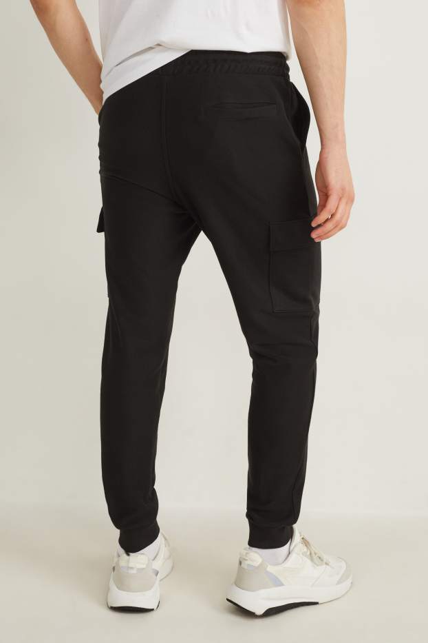 Herren - Cargo-Jogginghose - schwarz