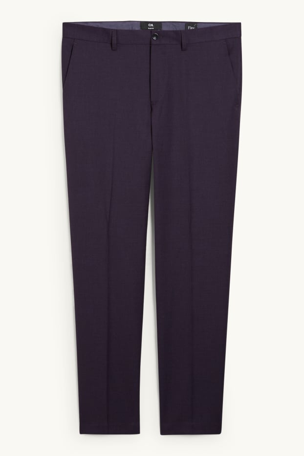 Men - Mix-and-match trousers - slim fit - Flex - stretch  - purple