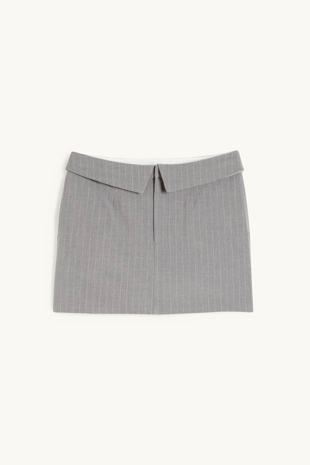 Mujer - Minifalda - raya diplomática - gris