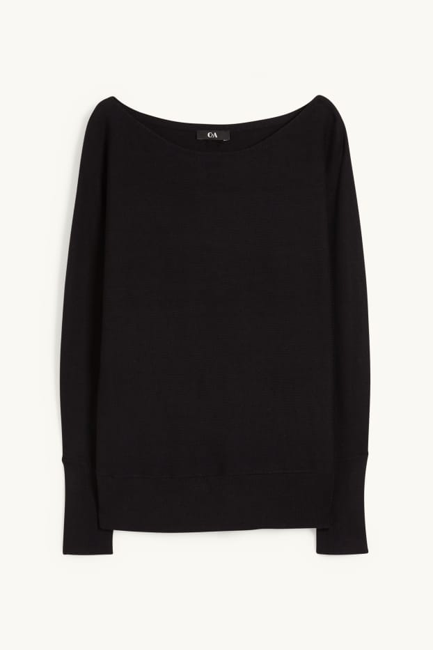 Damen - Feinstrick-Pullover - schwarz